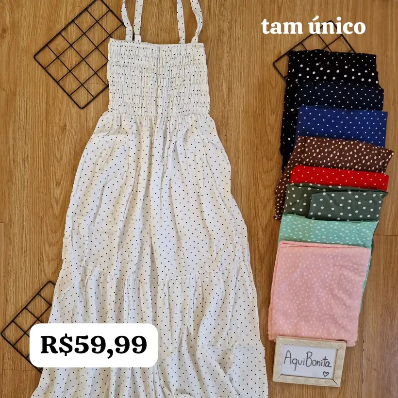 Vestido Polka Branco